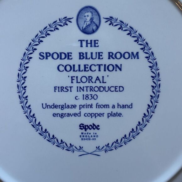 Spode The Blue Room Collection Floral Serving Bowl 12” Made in England - Picture 6 of 8
